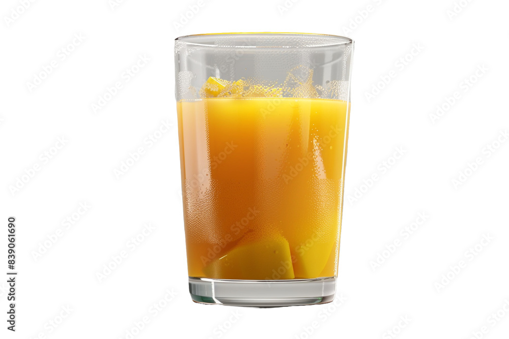 Glass of mango juice isolated on transparent background Glass of mango juice isolated on transparent background
