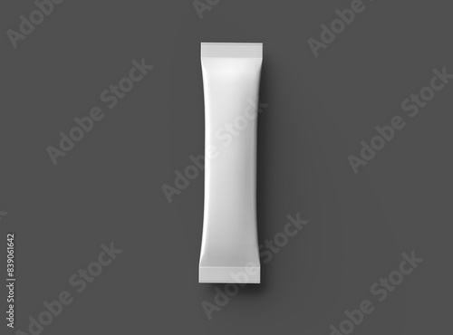 Fotografija 3d rendering of a glossy sachet packaging stick for your product on a dark backg