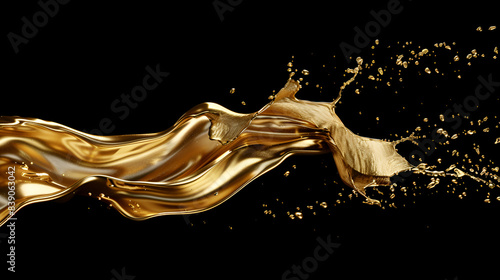 Mysterious, beautiful, luxury gold splash, Luxury beautiful gold splash,Beautiful group background with elements, color and gold