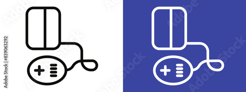 Sphygmomanometer icon logo set vector