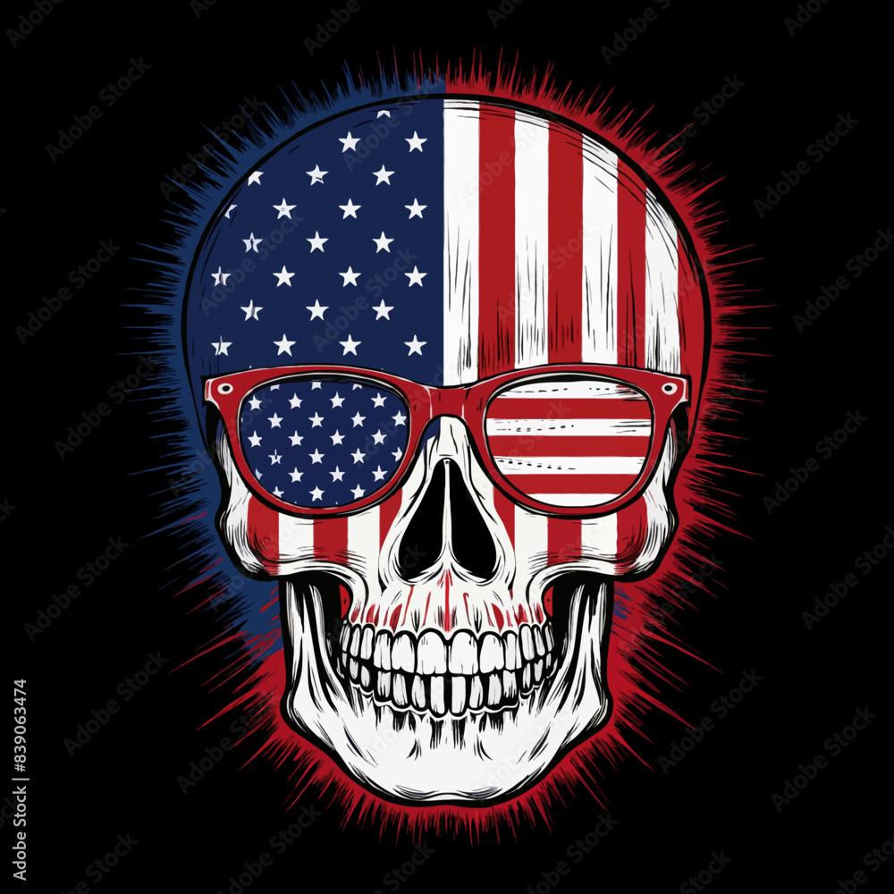 Vector t shirt design USA Patriotic in American Flag style Vector t shirt design USA Patriotic in American Flag style