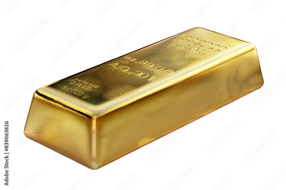 Gold bar isolated on transparent background Gold bar isolated on transparent background