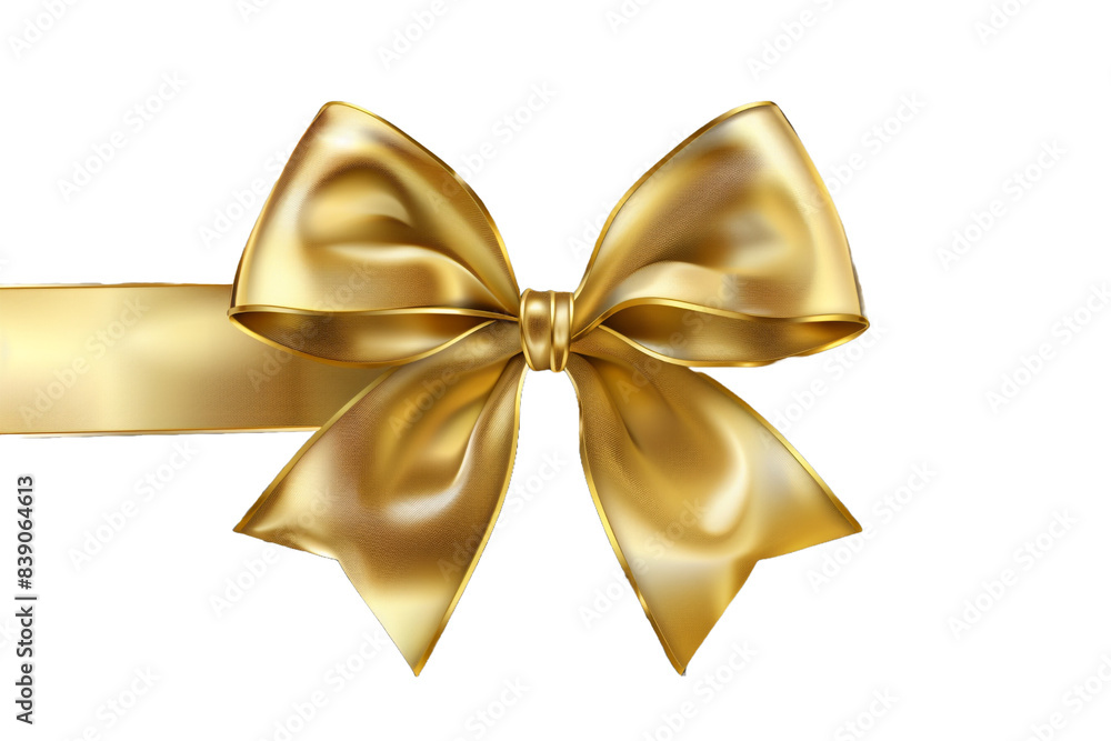 Gold gift bow isolated on transparent background Gold gift bow isolated on transparent background