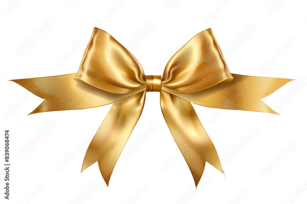 Gold ribbon isolated on transparent background Gold ribbon isolated on transparent background