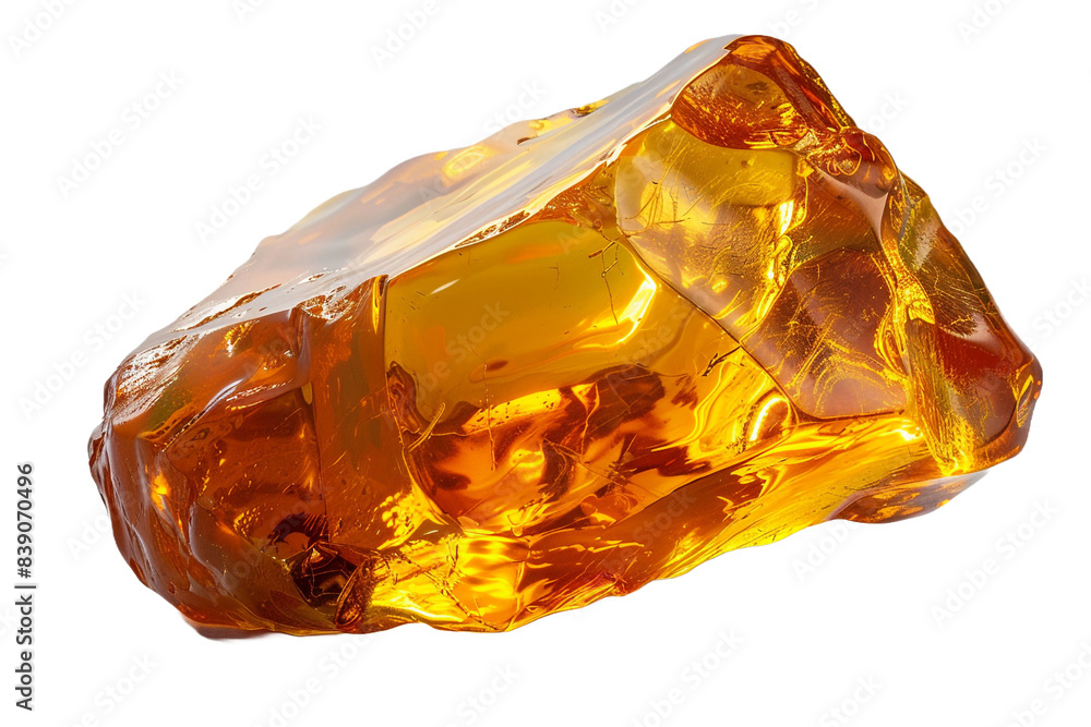 Golden amber isolated on transparent background Golden amber isolated on transparent background