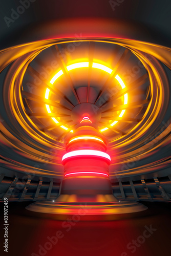 3D Rendered Illustration, visualisation of a science fiction spaceship