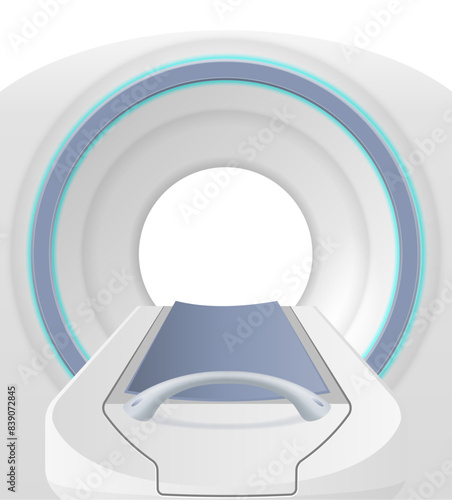 ct mri scanner machine for medical research and disease detection vector illustration