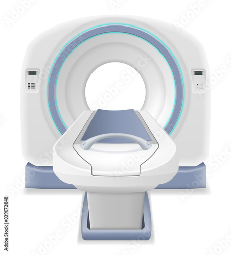 ct mri scanner machine for medical research and disease detection vector illustration