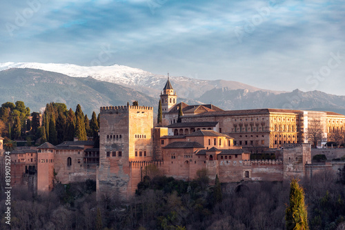 Alhambra Palace in Granada,...