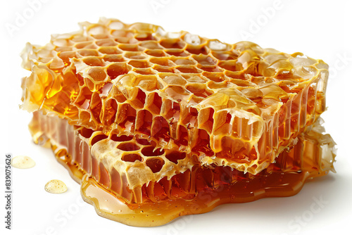 Honeycomb on white background.