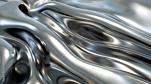 Beautiful mesmerize colorful pattern of liquid silver, mercury, beautiful background,Black Marble ink texture acrylic painted waves texture background