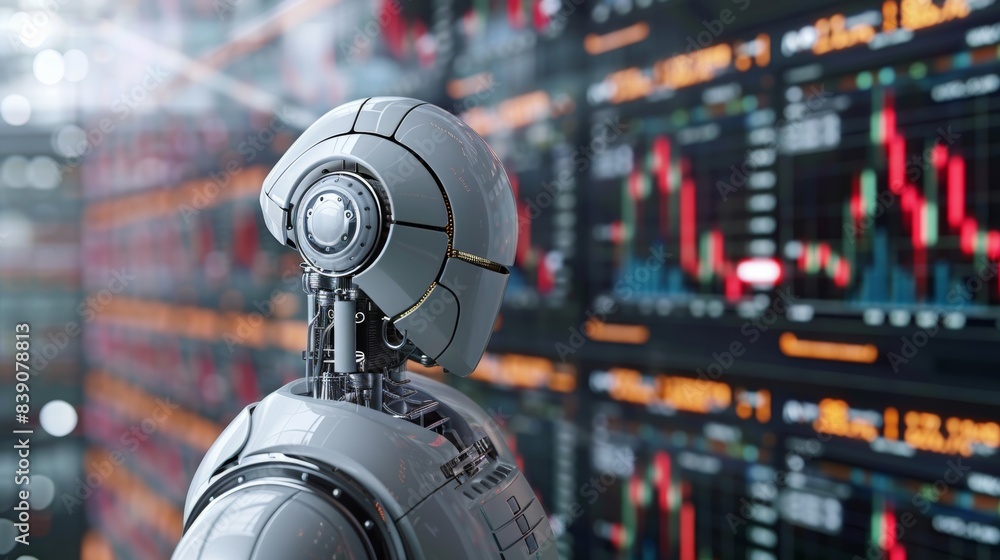 Algorithmic Trading Concept with AI Analysis 