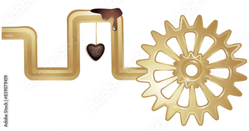 Chocolate factory elements of mechanisms and candies 14