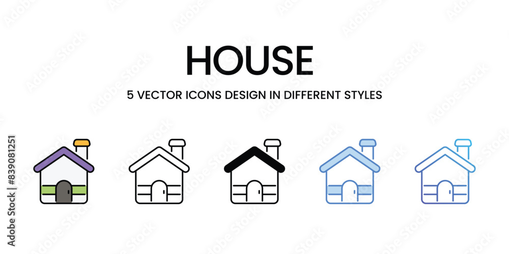 House icons vector set stock illustration. House icons vector set stock illustration.
