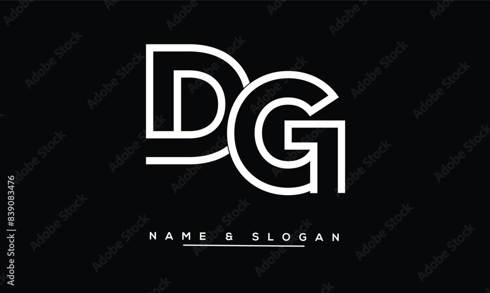 GD, DG, G, D Abstract Letters Logo Monogram GD, DG, G, D Abstract Letters Logo Monogram