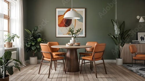 the dining room is a mix of wood and wood. © Hasan Art