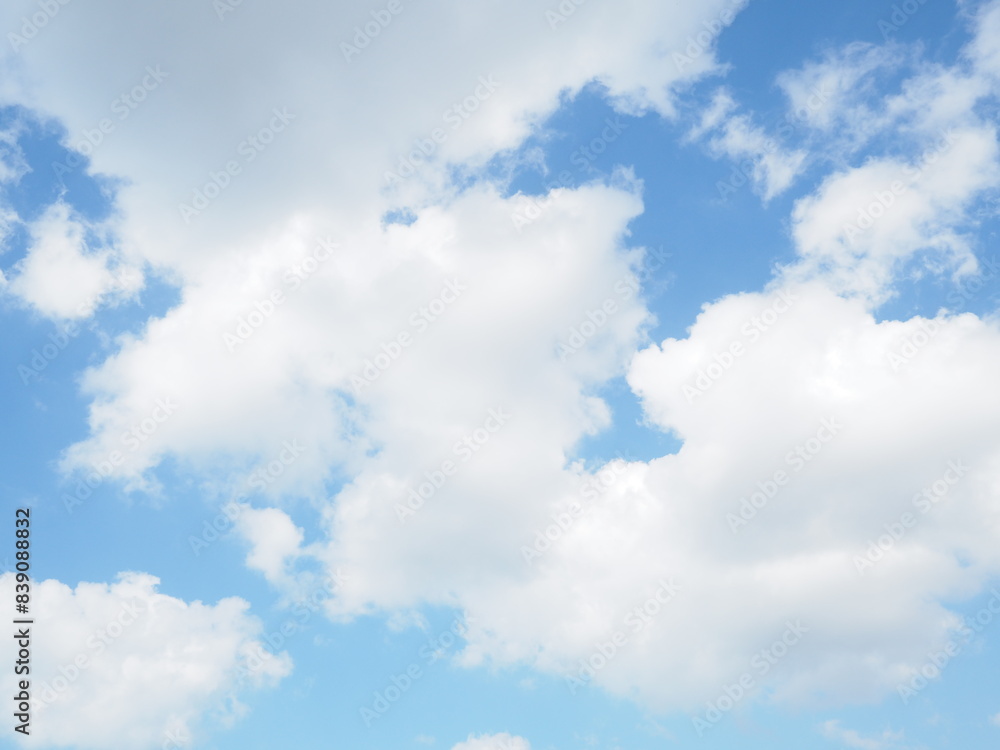Obraz premium Panorama of the sky with particularly interesting clouds in Tuscany Italy