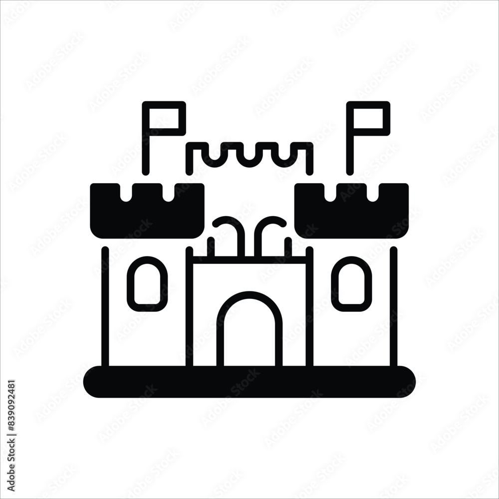 Toy Castle vector icon Toy Castle vector icon