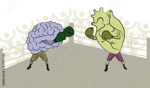 The age-old struggle of the mind against the feelings. Brains vs. hearts in the ring.