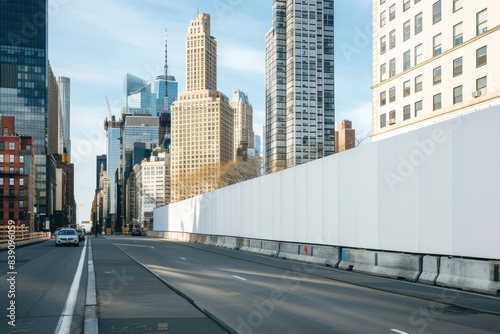 Exterior construction hoarding city architecture cityscape.