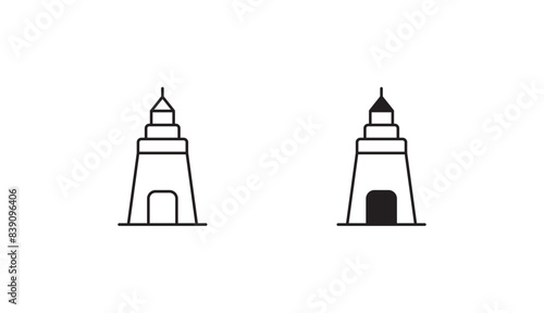 Landmark icon design with white background stock illustration