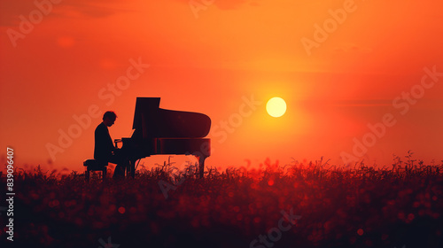 man playing piano