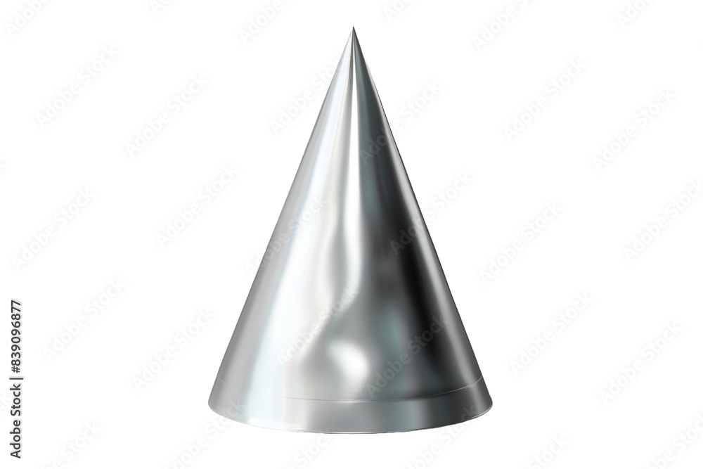 Grey silver party hat isolated on transparent background Grey silver party hat isolated on transparent background