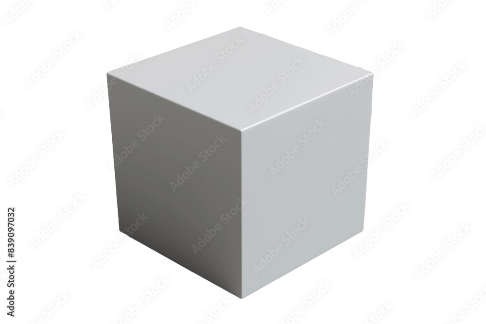 Grey white box isolated on transparent background Grey white box isolated on transparent background