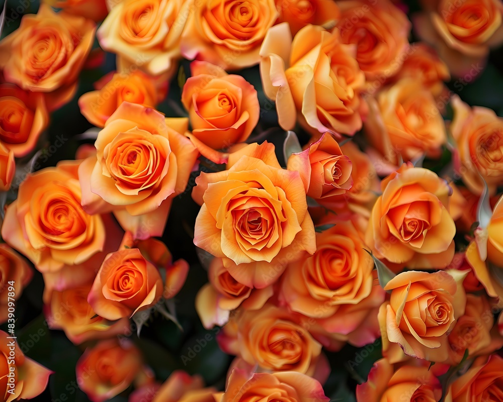 Fototapeta premium orange roses background