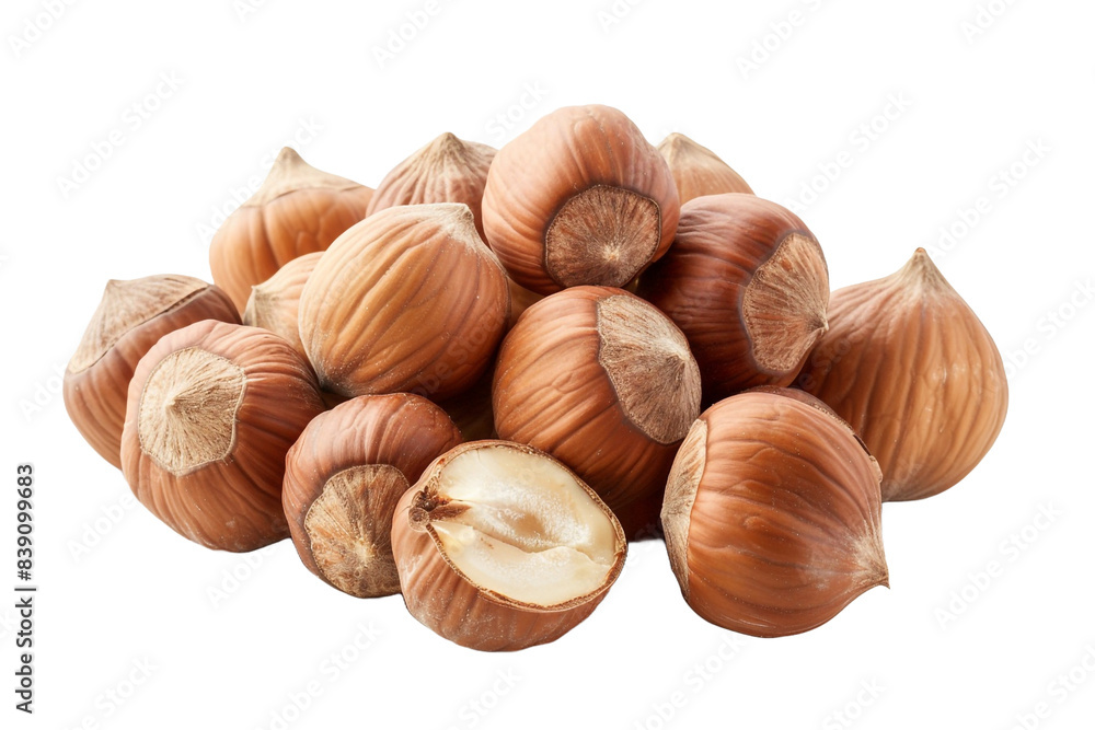 Hazelnut isolated on transparent background Hazelnut isolated on transparent background