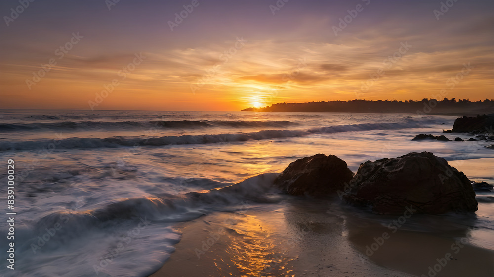 Obraz premium The sun set