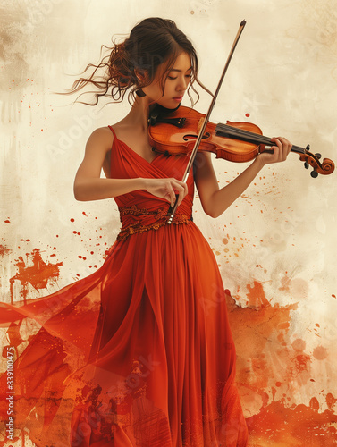 woman playing violin