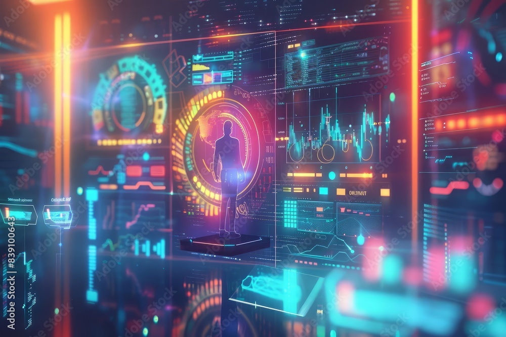 In a futuristic 3D render In a futuristic 3D render