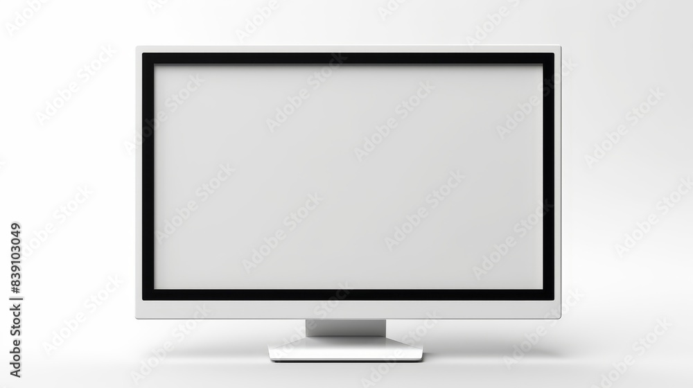 Computer screen Laptop with blank screen. Simple design Computer screen Laptop with blank screen. Simple design