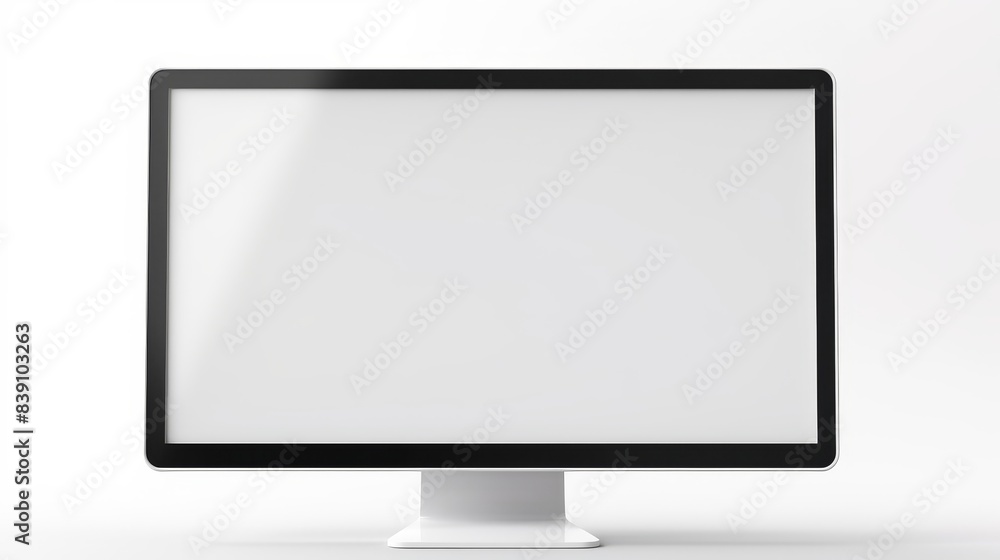 Computer screen Laptop with blank screen. Simple design Computer screen Laptop with blank screen. Simple design