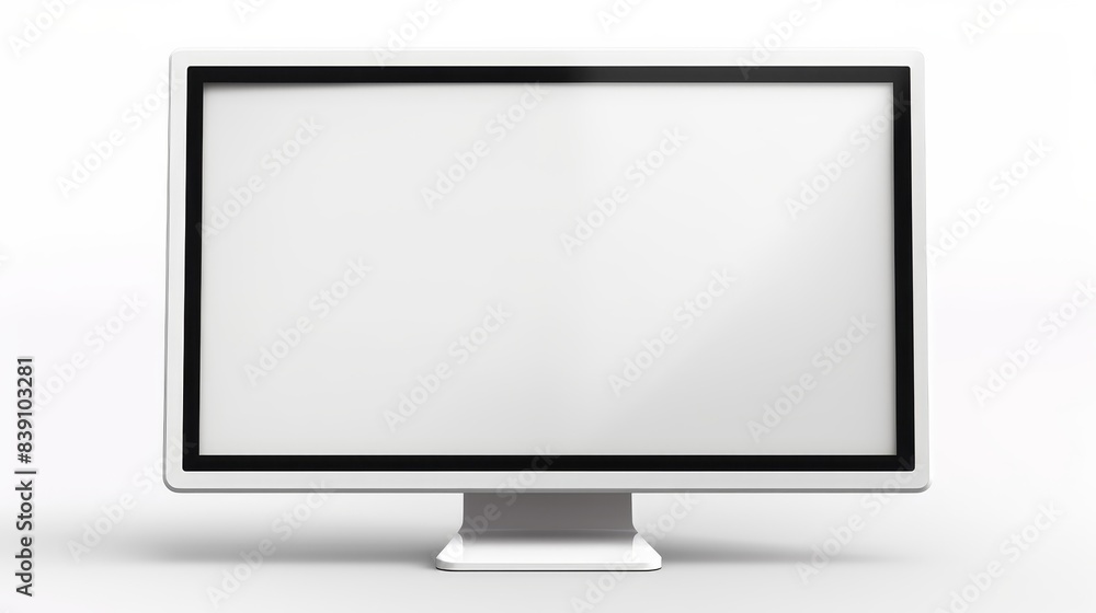 Computer screen Laptop with blank screen. Simple design Computer screen Laptop with blank screen. Simple design