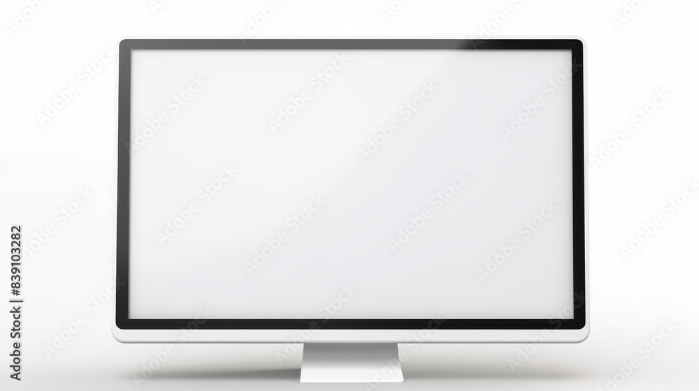 Computer screen Laptop with blank screen. Simple design