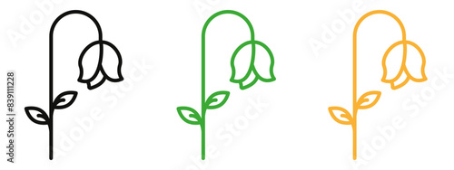 Wilted Flower icon mark in filled style
