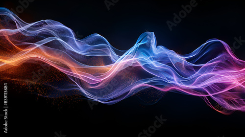 Digital Symphony: Captivating Abstract Waves of Light in a Kaleidoscope of Colors