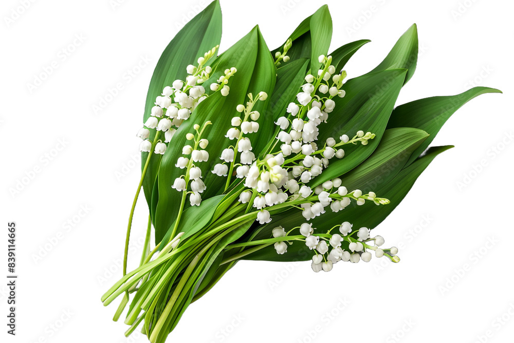 Fototapeta premium Lily of the valley isolated on transparent background