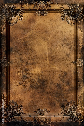 Medieval Inspired, border, background Wallpaper, blank in the middle, minimalism, negative space, use for postcard template