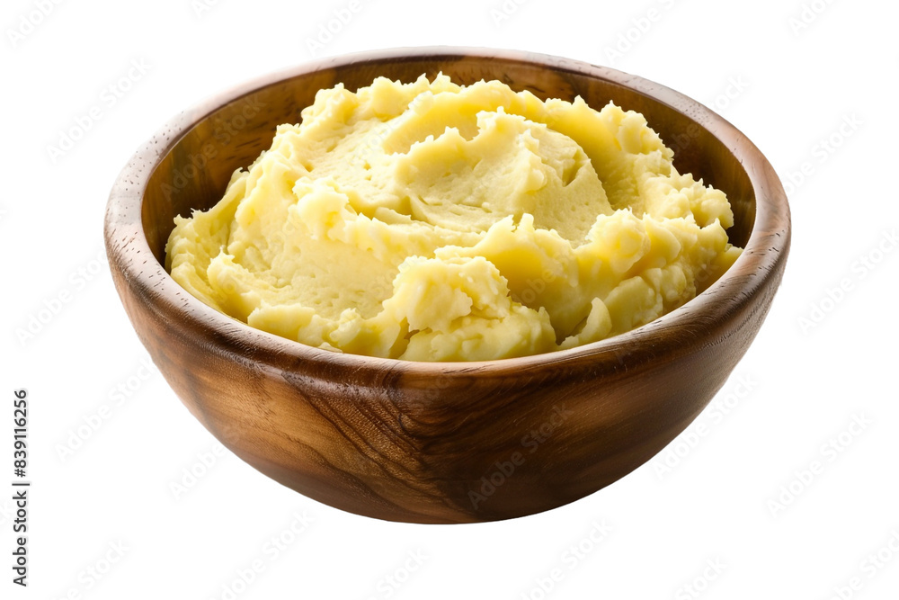 Mashed potatoes in a bowl isolated on transparent background Mashed potatoes in a bowl isolated on transparent background
