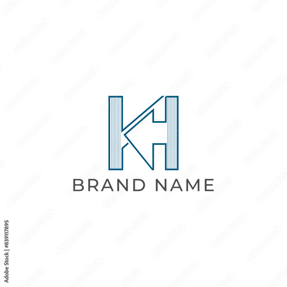 ILLUSTRATION LETTER K H LINES GEOMETRIC BLUE COLOR TECH LOGO ICON TEMPLATE DESIGN VECTOR ILLUSTRATION LETTER K H LINES GEOMETRIC BLUE COLOR TECH LOGO ICON TEMPLATE DESIGN VECTOR