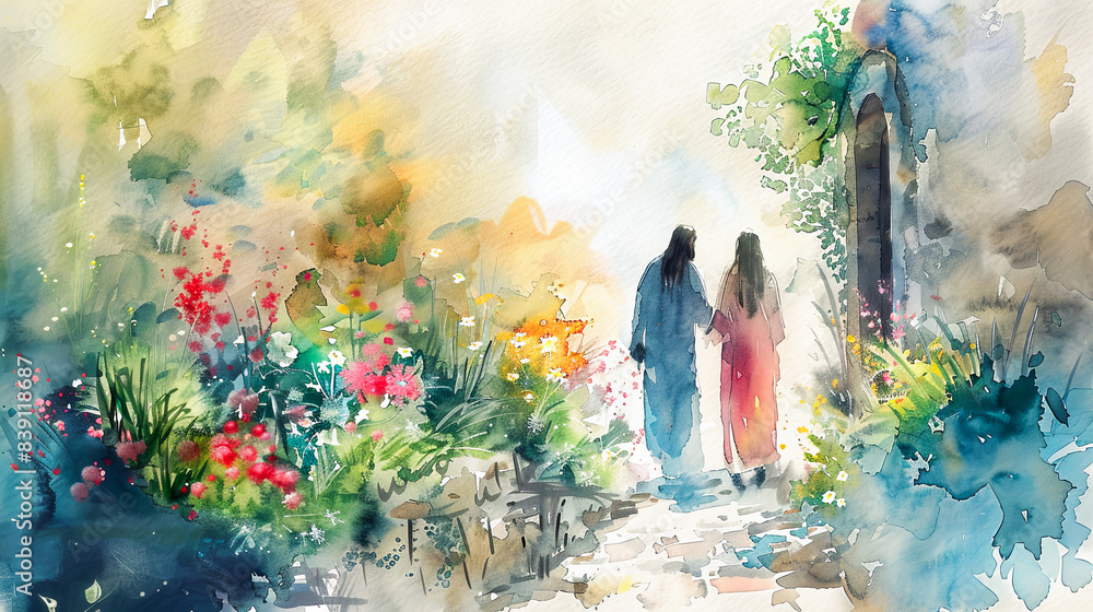 Digital Watercolor Painting Of Jesus Watercolor Painting Jesus 