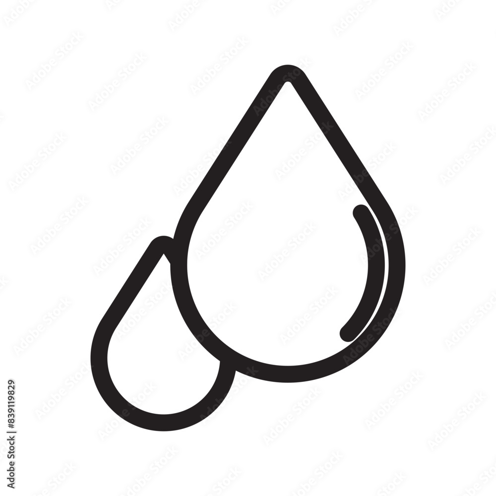 Essentials oil drop icon line art vector Essentials oil drop icon line art vector