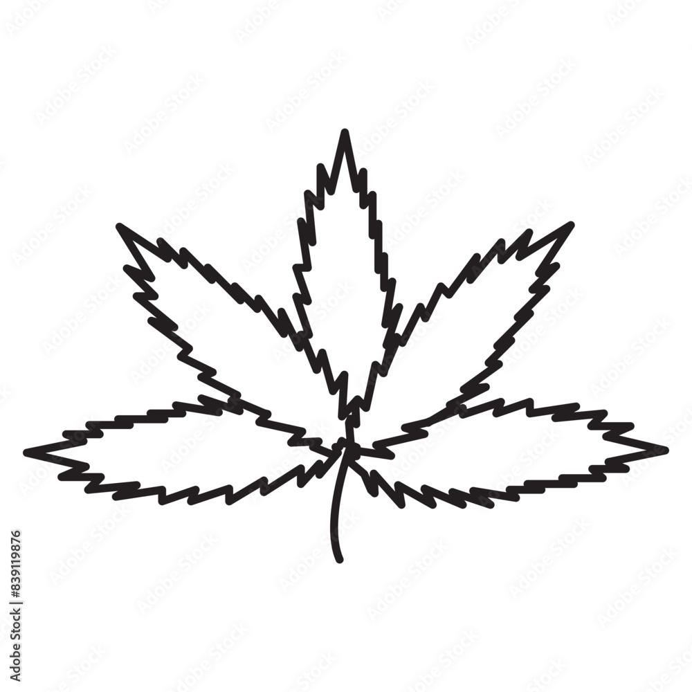 Marijuana icon line art vector Marijuana icon line art vector