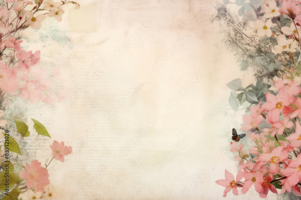 Kids border backgrounds flower plant. Kids border backgrounds flower plant.