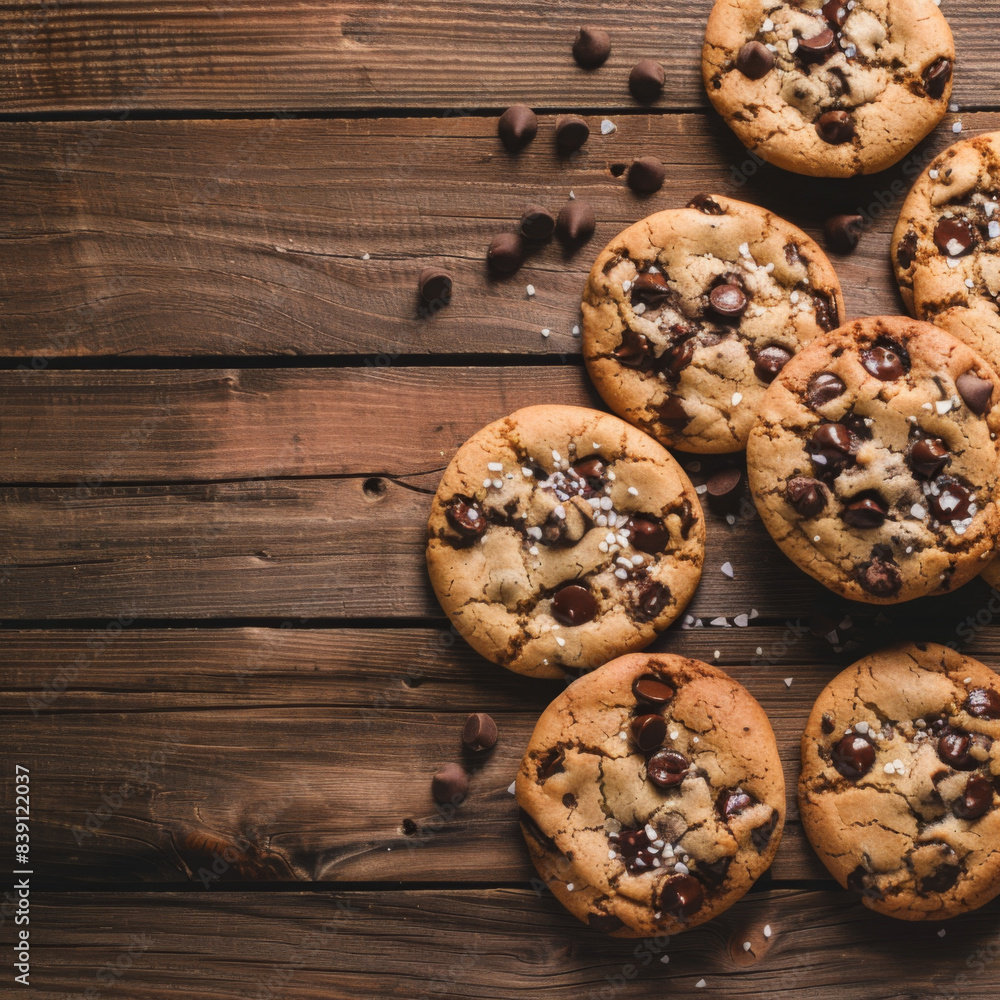 cookies on a wooden surface cookies on a wooden surface
