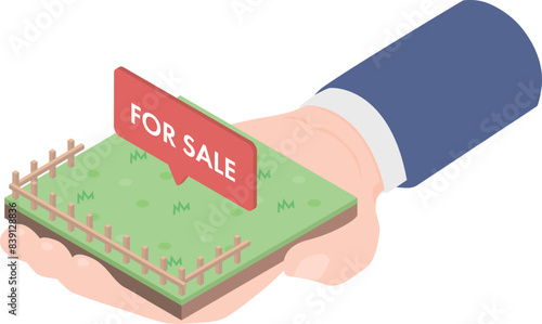 売地を紹介する不動産業者のイメージ