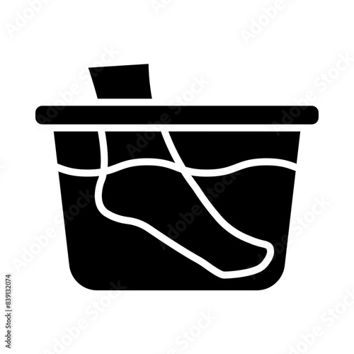 Foot Soaking glyph icon